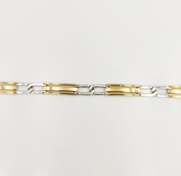 Pulsera de Oro 18k bicolor unisex