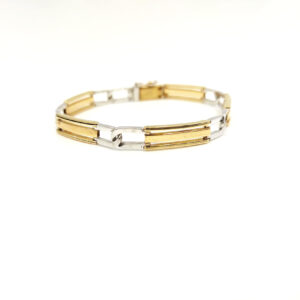 Pulsera de Oro 18k bicolor unisex