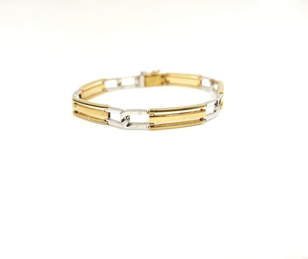 Pulsera de Oro 18k bicolor unisex