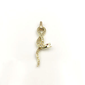 Colgante Serpiente en Oro 18k y brillantes