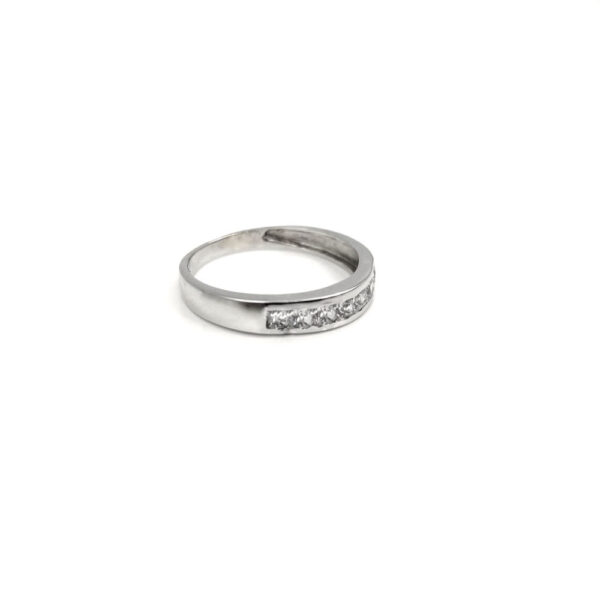 Sortija Oro 18k blanco con circonitas - Imagen 5