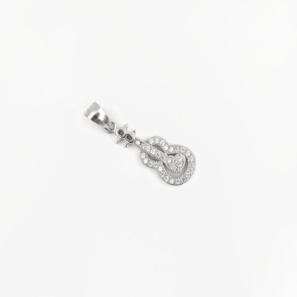 Colgante Guitarra en Plata ley y circonitas