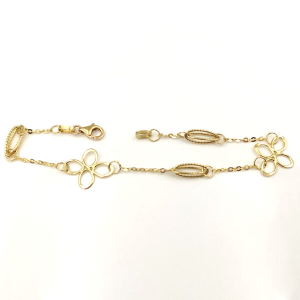Pulsera Hilo Flor de Oro 18k