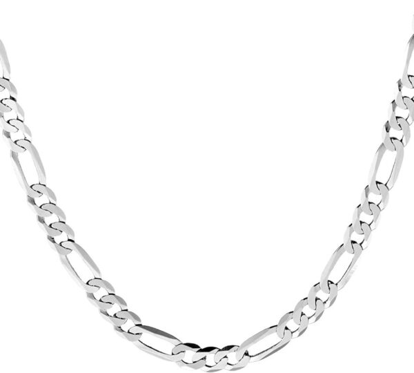 Cadena modelo Fígaro en plata de ley 925 largo
