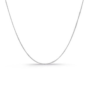 Cadena Barbada Fina en Plata Ley.