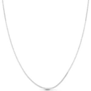 Cadena Barbada Fina en Plata Ley. 40 cm