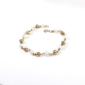 Pulsera Comunión perlas y Oro 18k