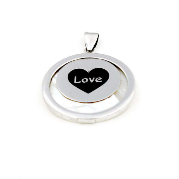Colgante del Amor  en Nacar y Plata Ley 925 Rodiada - Imagen 2