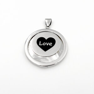 Colgante del Amor Love en Plata Lay 925 Rodiada