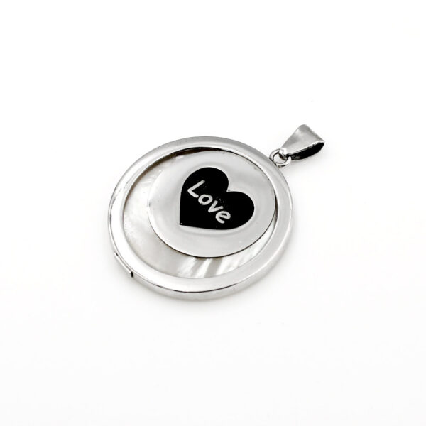 Colgante del Amor  en Nacar y Plata Ley 925 Rodiada - Imagen 4