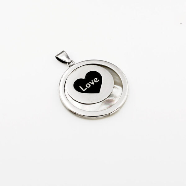 Colgante del Amor en Nacar y Plata Ley 925 Rodiada