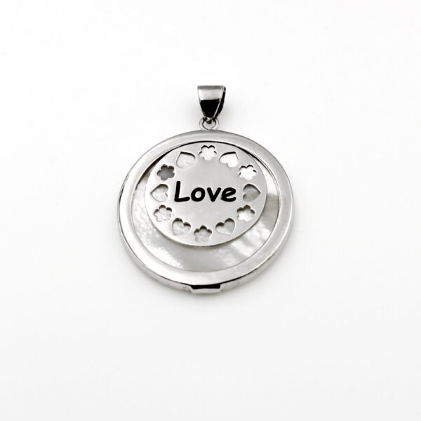 Colgante del Amor Love en Plata Lay 925 Rodiada