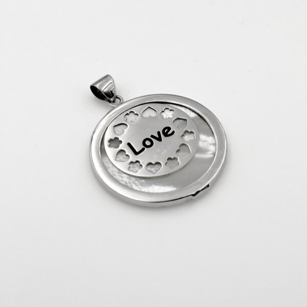 Colgante del Amor Love en Plata Lay 925 Rodiada