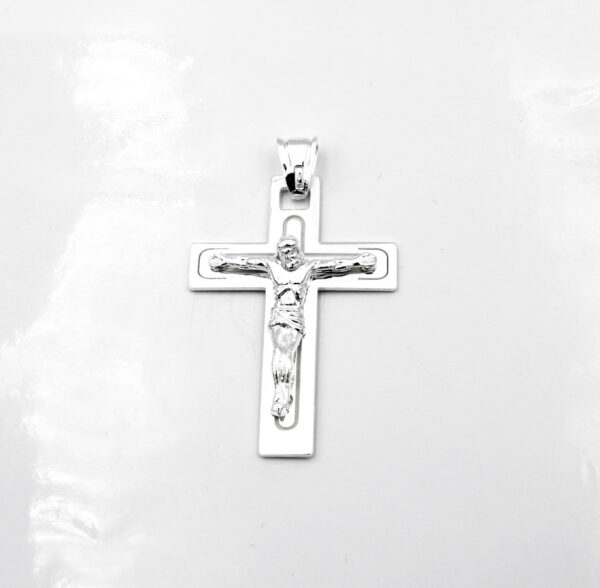 Cruz con cristo en Plata Ley 925 - Imagen 2
