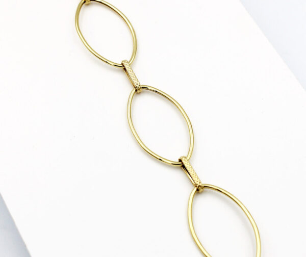 Pulsera Oro 18 k eslabones ovalados