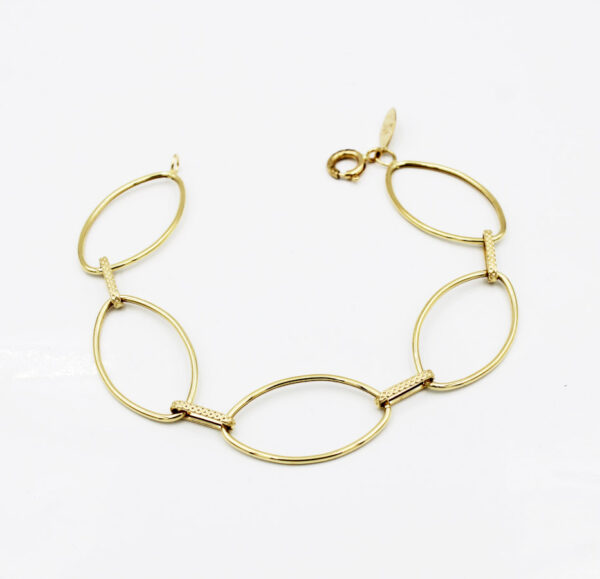 Pulsera Oro 18 k eslabones ovalados