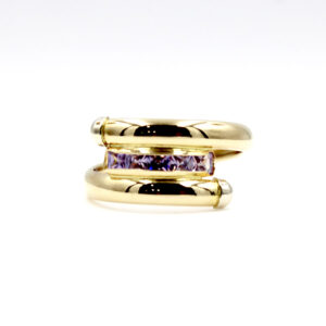 Sortija Amatistas en Oro 18k