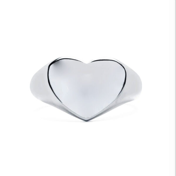 Sello con forma de corazón en Plata Ley 925