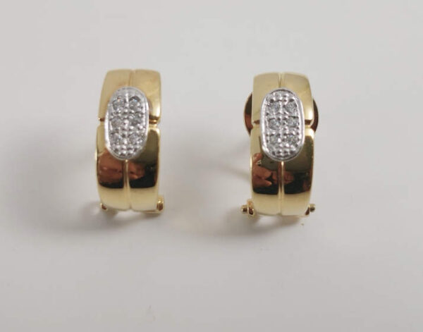 Pendientes de Oro con Piedras Circonitas
