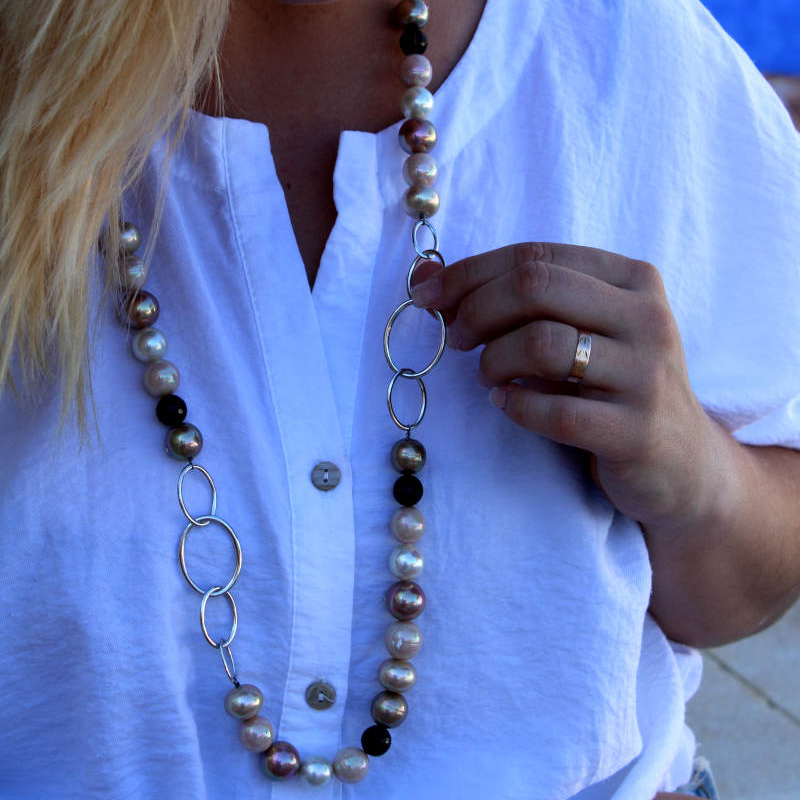 collar perlas majorica