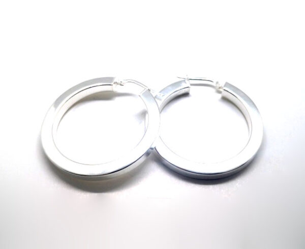 Aros con forma en Plata Ley rodiada