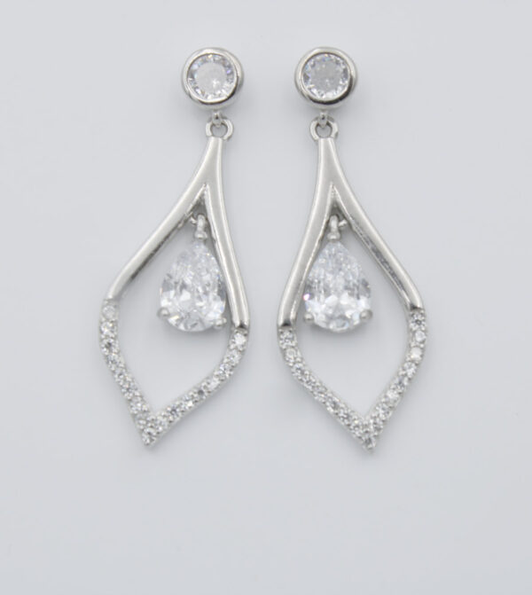 Pendientes Silver Díez en Plata Ley Rodiada y Circonitas PE5327