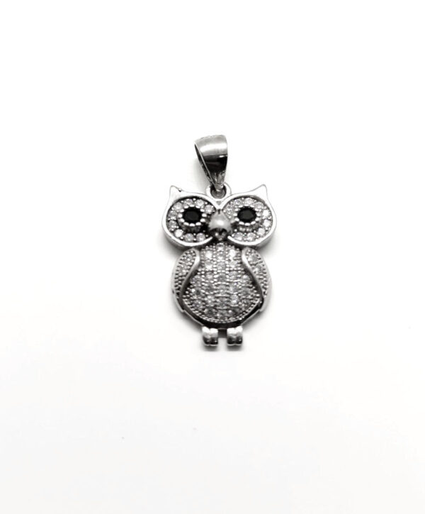 Colgante de Plata Búho de la Suerte - Imagen 2