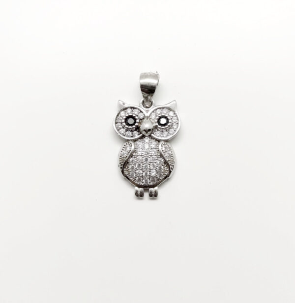 Colgante de Plata Búho de la Suerte