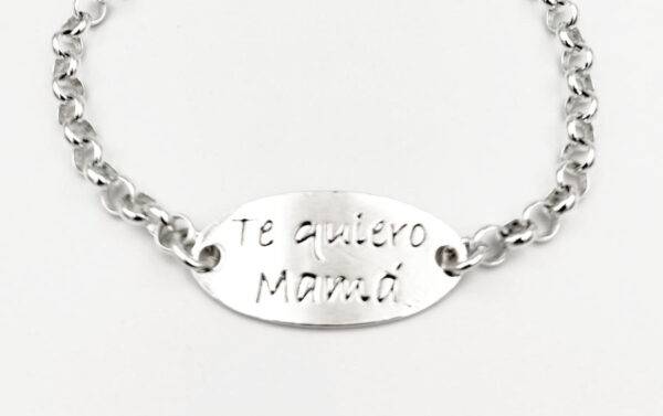 Pulsera Te Quiero Mama en Plata ley 925