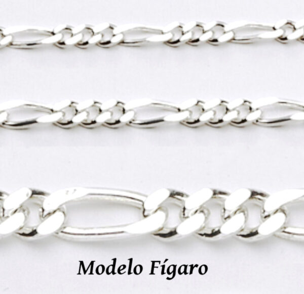 Cadena plata ley modelo Fígaro
