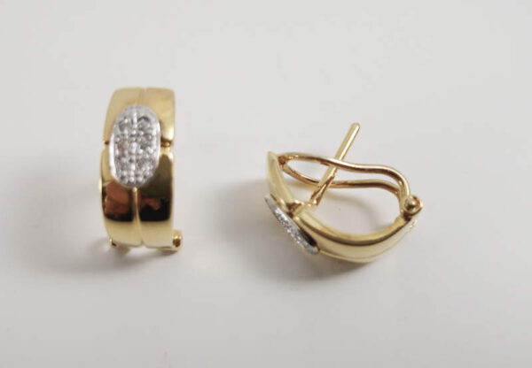 Pendientes de Oro con Piedras Circonitas - Imagen 2