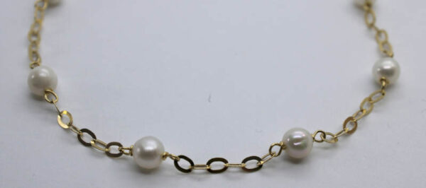 Pulsera Primera Comunión en  Oro 18k y perlas - Imagen 2
