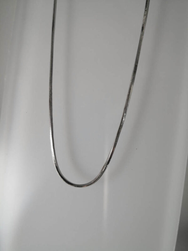 Cadena Serpiente en Oro Blanco 18 k. 40cm - Imagen 2