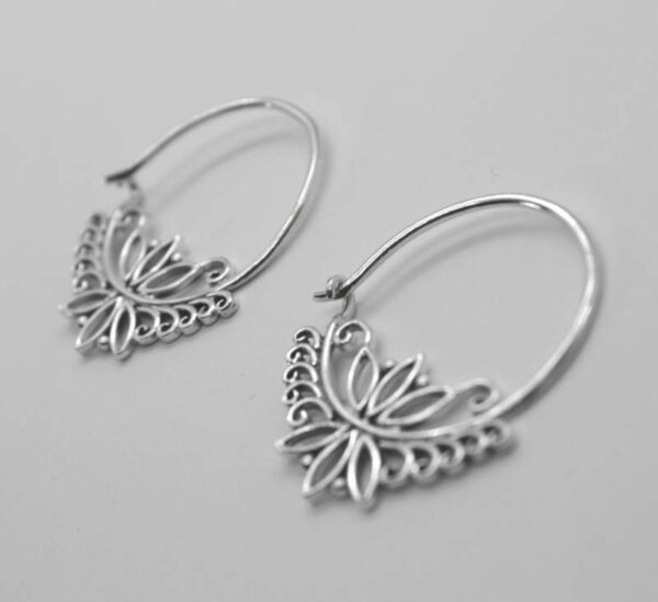 Aros filigrana en Plata ley 925 - Imagen 3