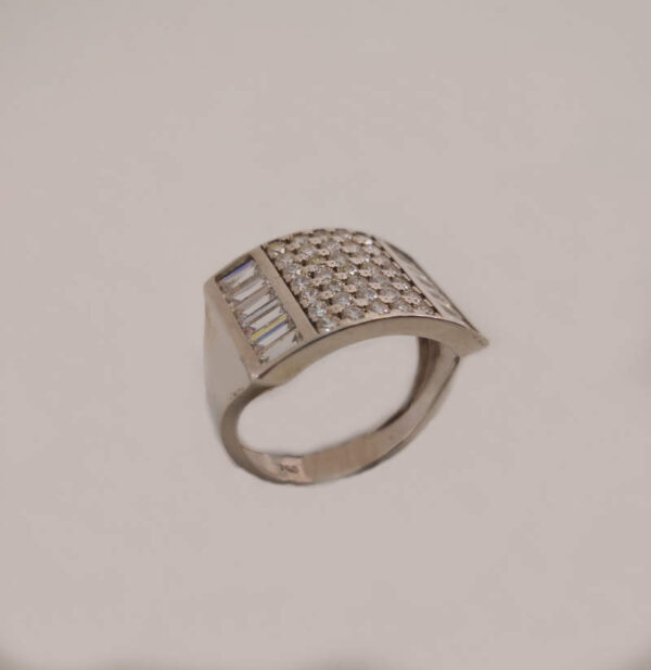 Sortija Circonitas de Oro blanco 18k - Imagen 3