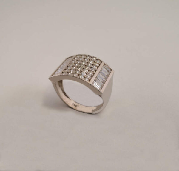 Sortija Circonitas de Oro blanco 18k - Imagen 2