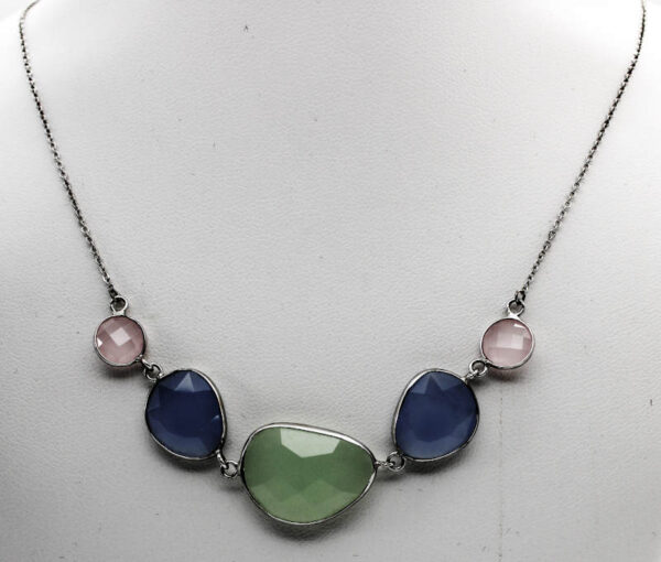 Gargantilla de Plata Colores Pastel