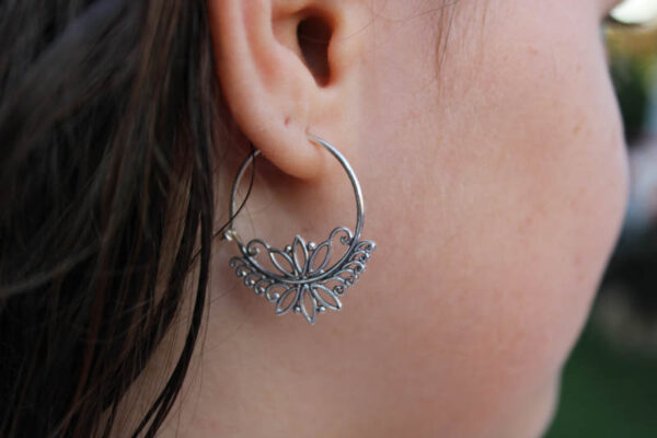 Aros filigrana en Plata ley 925