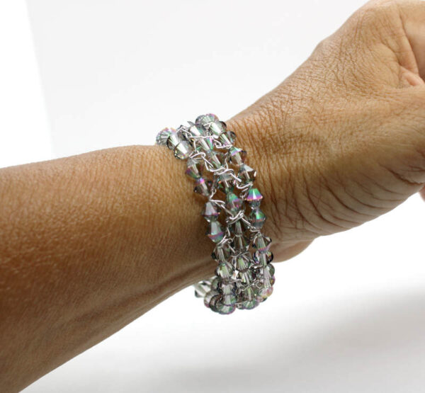 Pulsera en Plata Ley con piedras Cristal Swarovski - Imagen 2