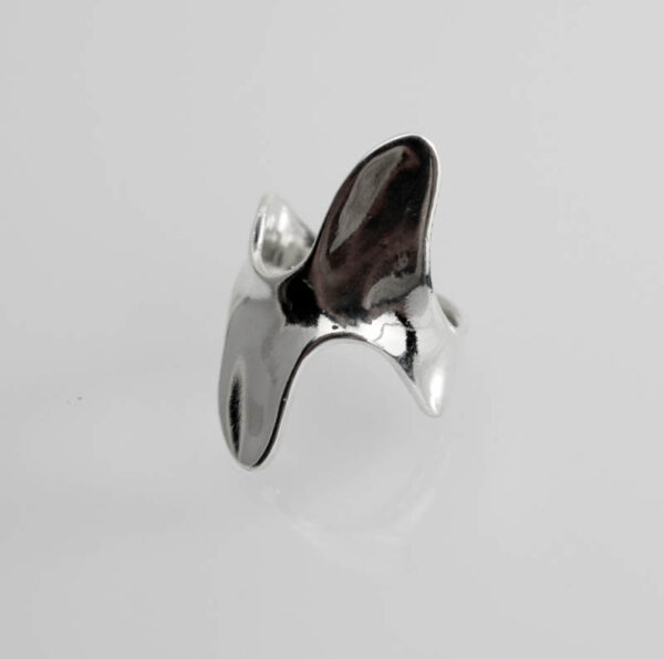 Sortija Forma Irregular en Plata Ley 925 - Imagen 2