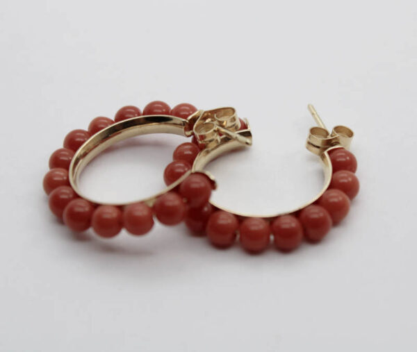 Aros de Corales en Oro 18 k - Imagen 2
