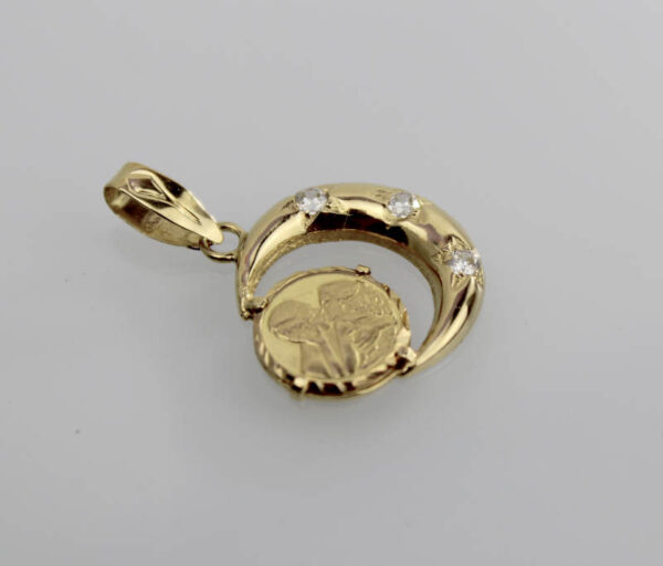 Medalla del Amor luna en oro 18k - Imagen 2