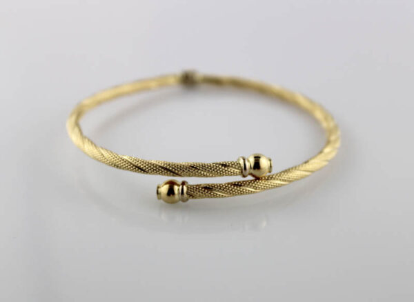 Pulsera Tubo Ovalada semirígida en Oro 18k - Imagen 3