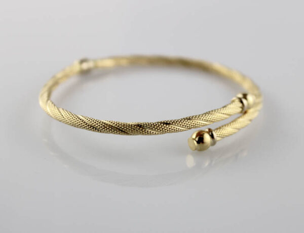 Pulsera Tubo Ovalada semirígida en Oro 18k - Imagen 2