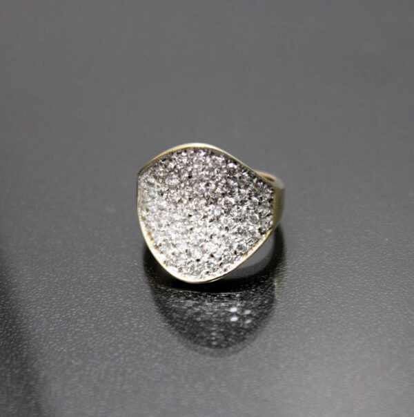 Sortija Ola de Circonitas en Oro 18 k - Imagen 3