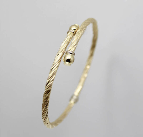 Pulsera Tubo Ovalada semirígida en Oro 18k - Imagen 4