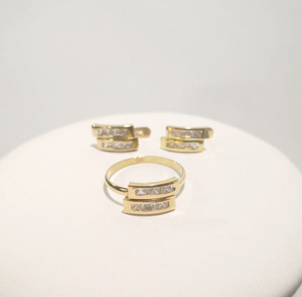 Juego Comunión con Circonitas en Oro 18k - Imagen 3