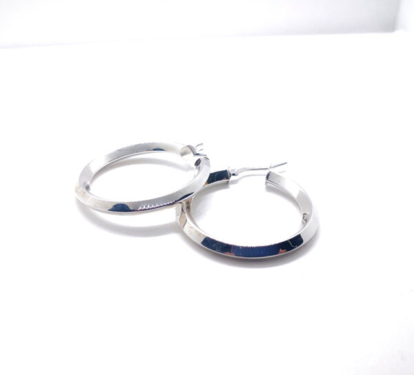 Aros con forma en Plata Ley rodiada - Imagen 5