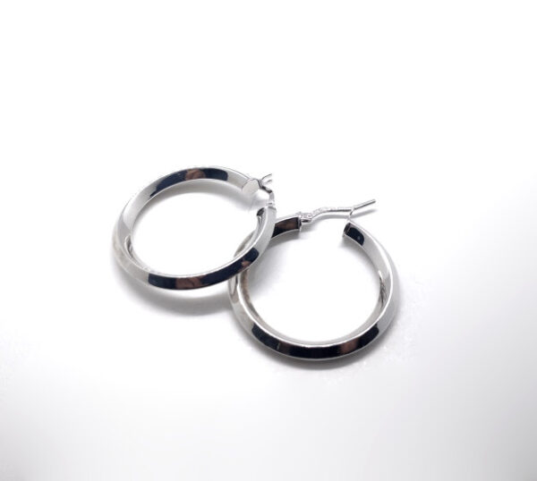 Aros con forma en Plata Ley rodiada - Imagen 4