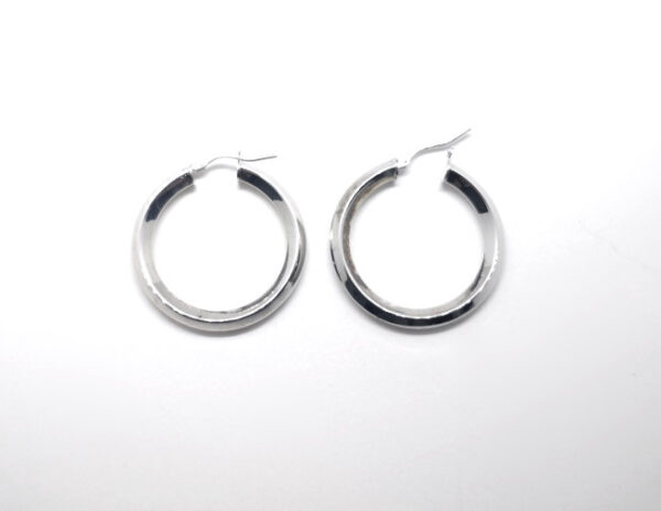 Aros con forma en Plata Ley rodiada - Imagen 3